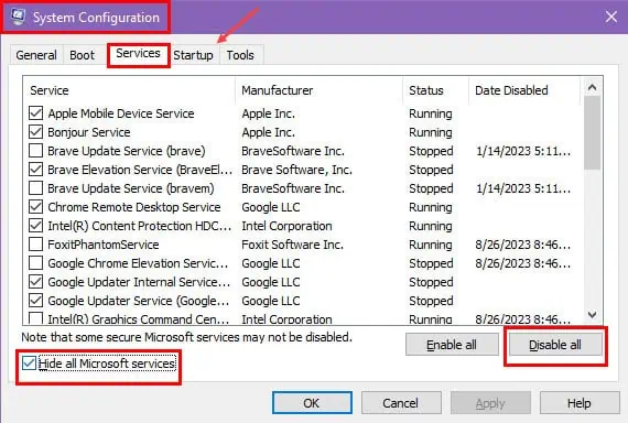 System configuration