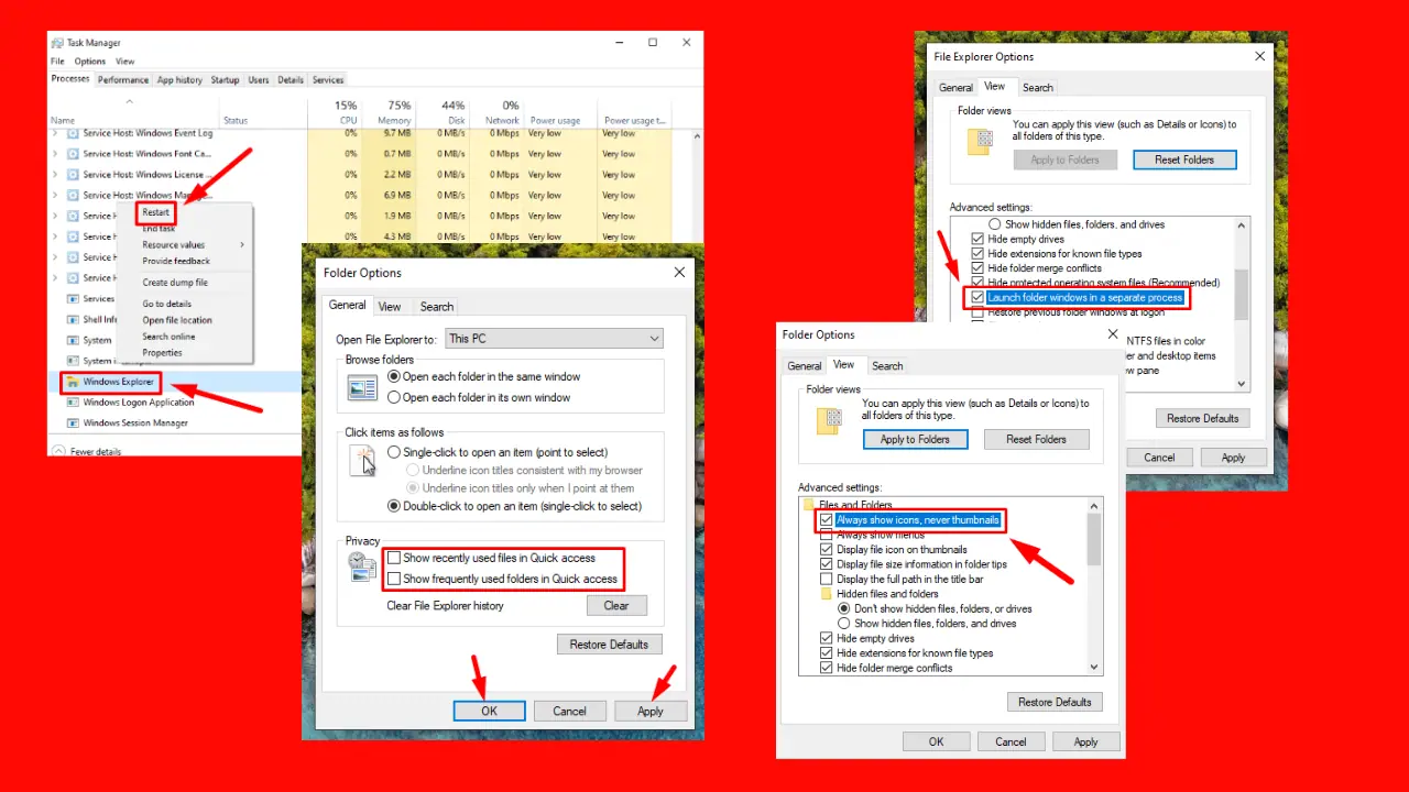 File Explorer fortsätter att krascha Windows 10