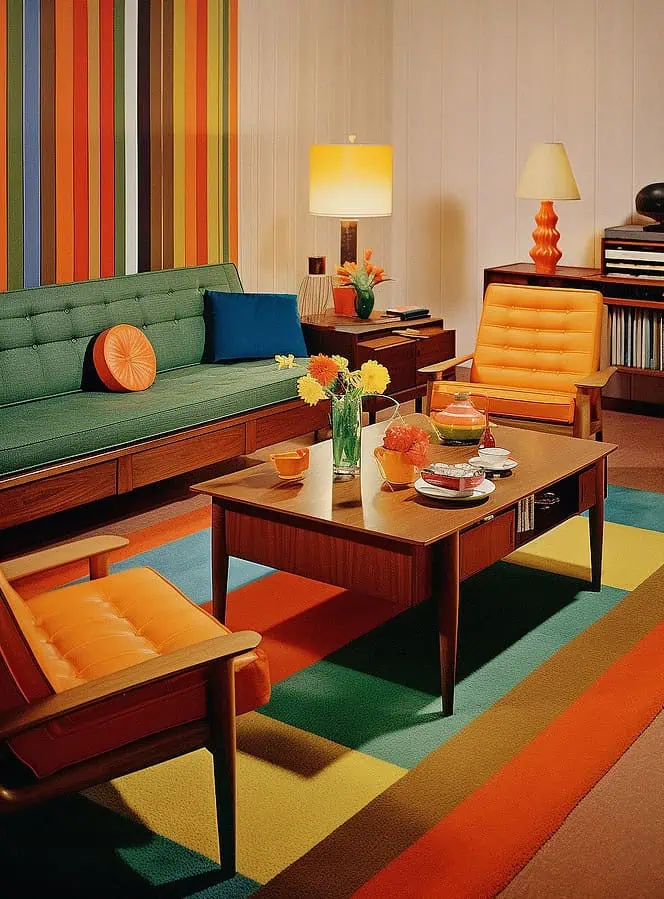 Vibrant Color Living Room