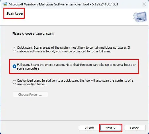 Windows Malicious Software Removal