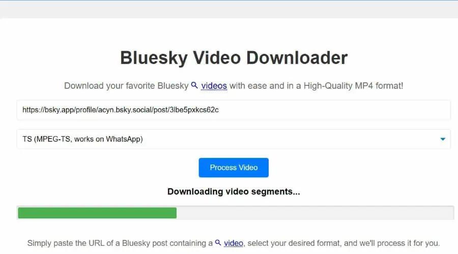 Processing Bluesky video