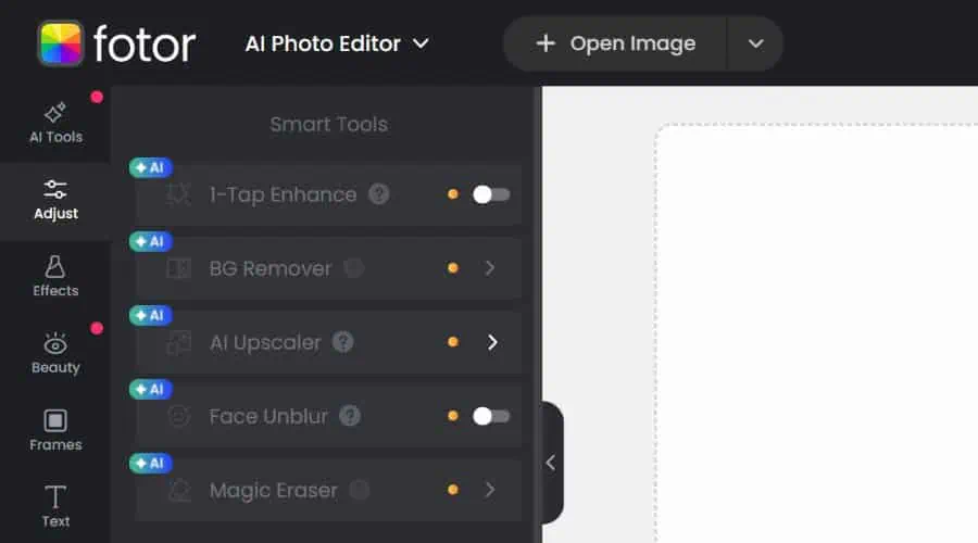 Fotor AI tools