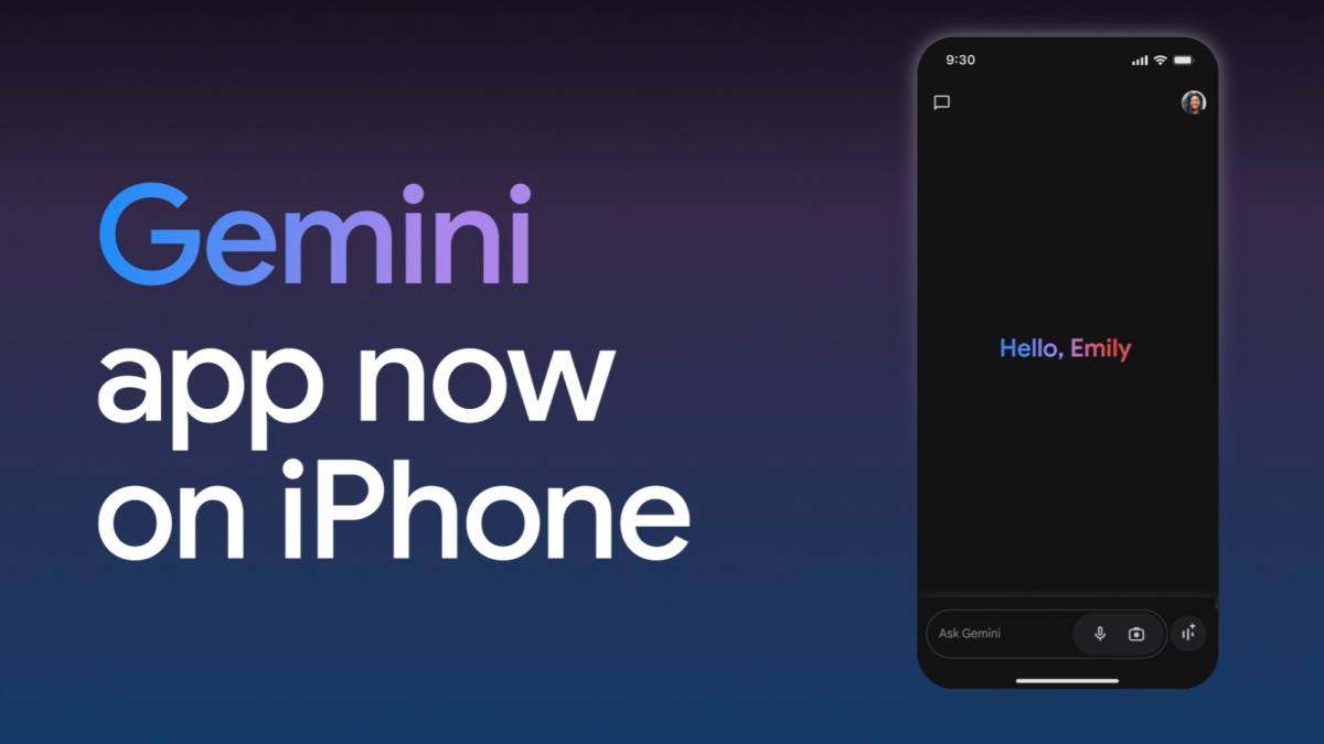 Gemini app on iPhones