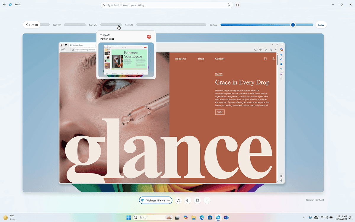 Windows 11 Recall preview