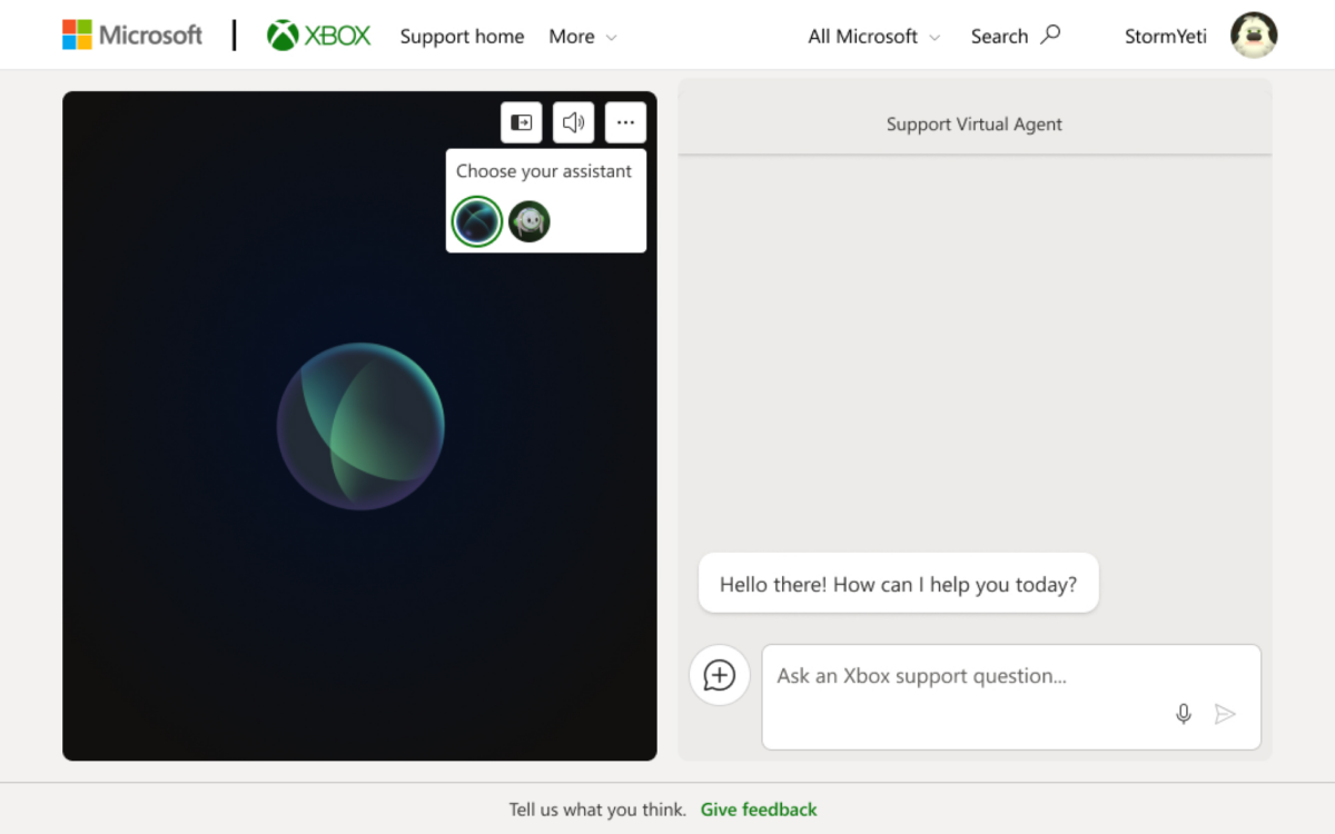 Support Virtual Agent - Xbox