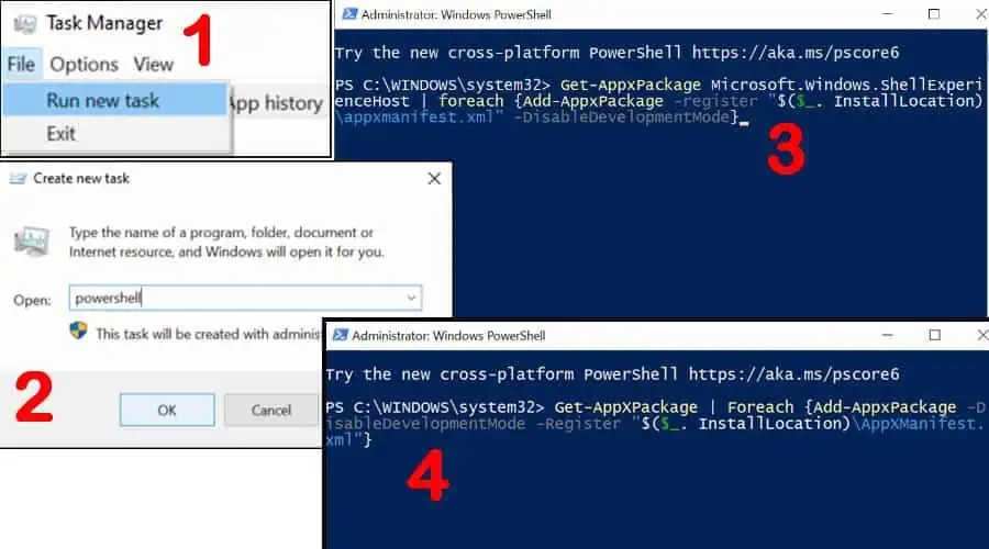 Windows 10 Repair Apps using Powershell