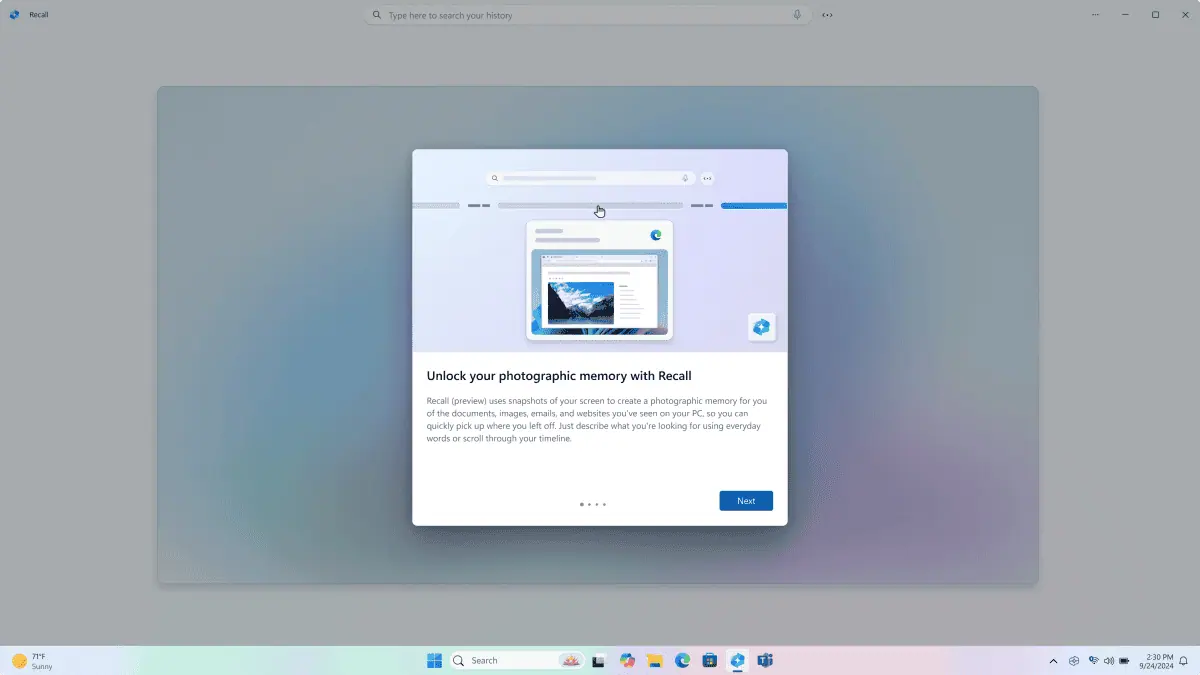 Recall on Windows 11