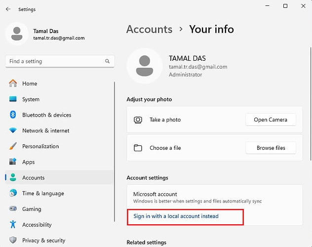 how to logout ms account in windows 11