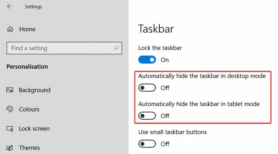 Unhide Windows 10 Taskbar