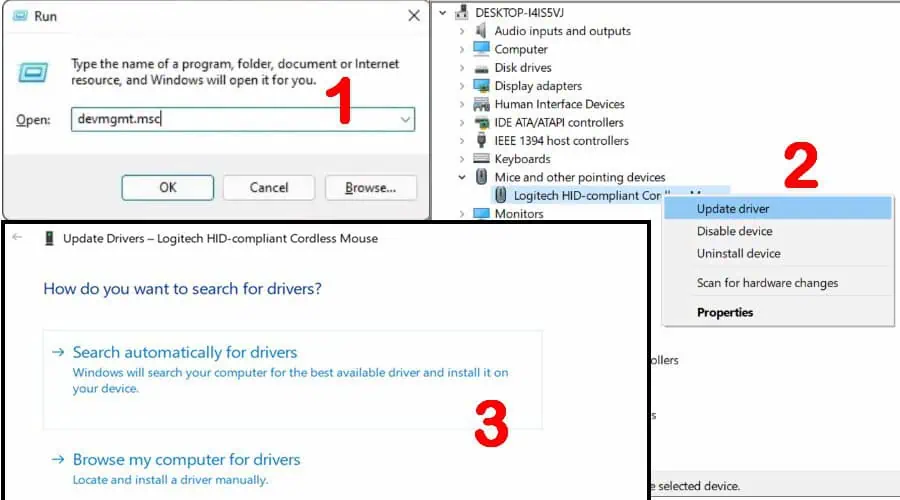 Update Windows 11 mouse drivers