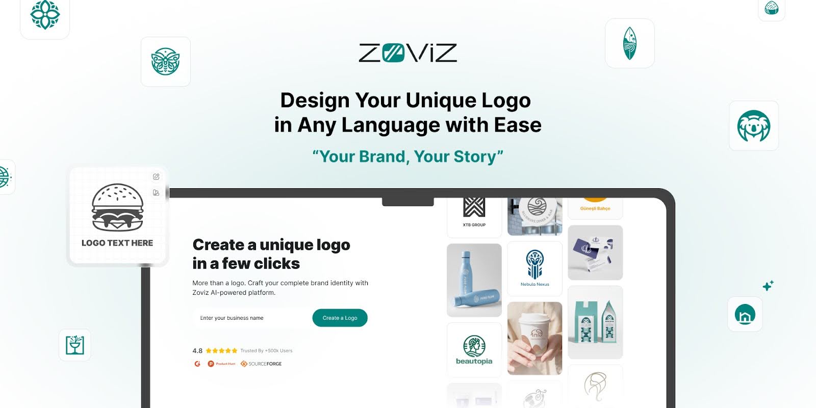 Reseña del creador de logotipos Zoviz