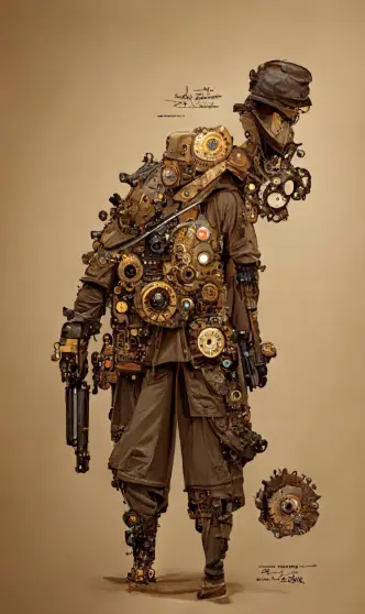 A Steampunk World War 2 Soldier