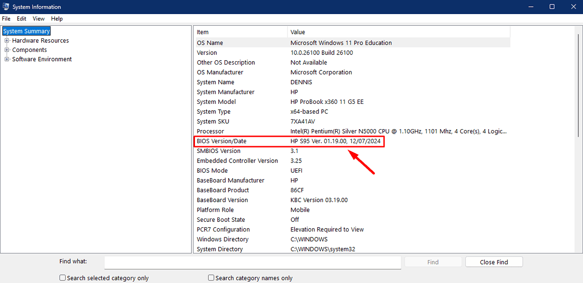 BIOS Version/Date