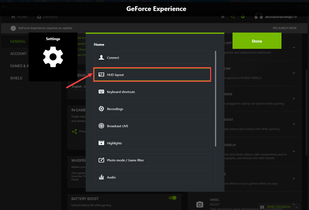 HUD Layout NVIDIA GeForce