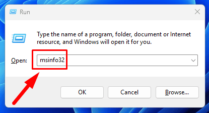 Type msinfo32