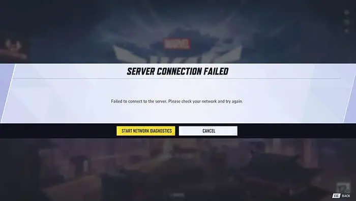 Marvel Rivals Server Connection Failed