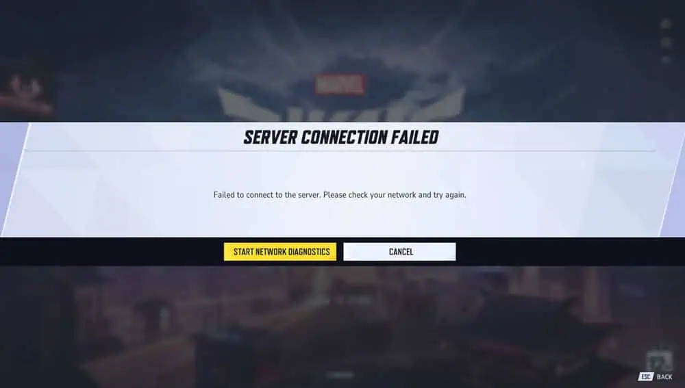 Marvel Rivals Server Connection Failed