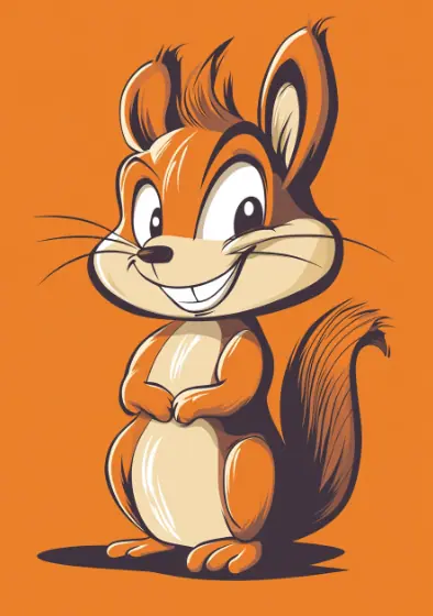 A Cartoon Squirrel