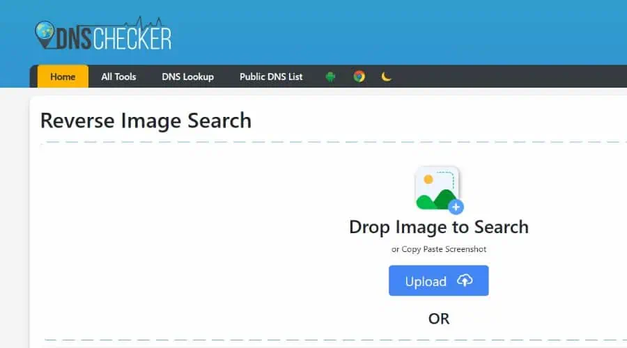 DNS Checker reverse image search