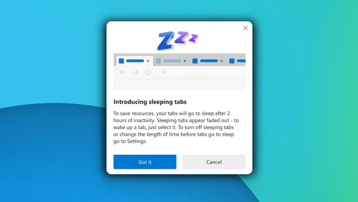 Edge's sleeping tabs