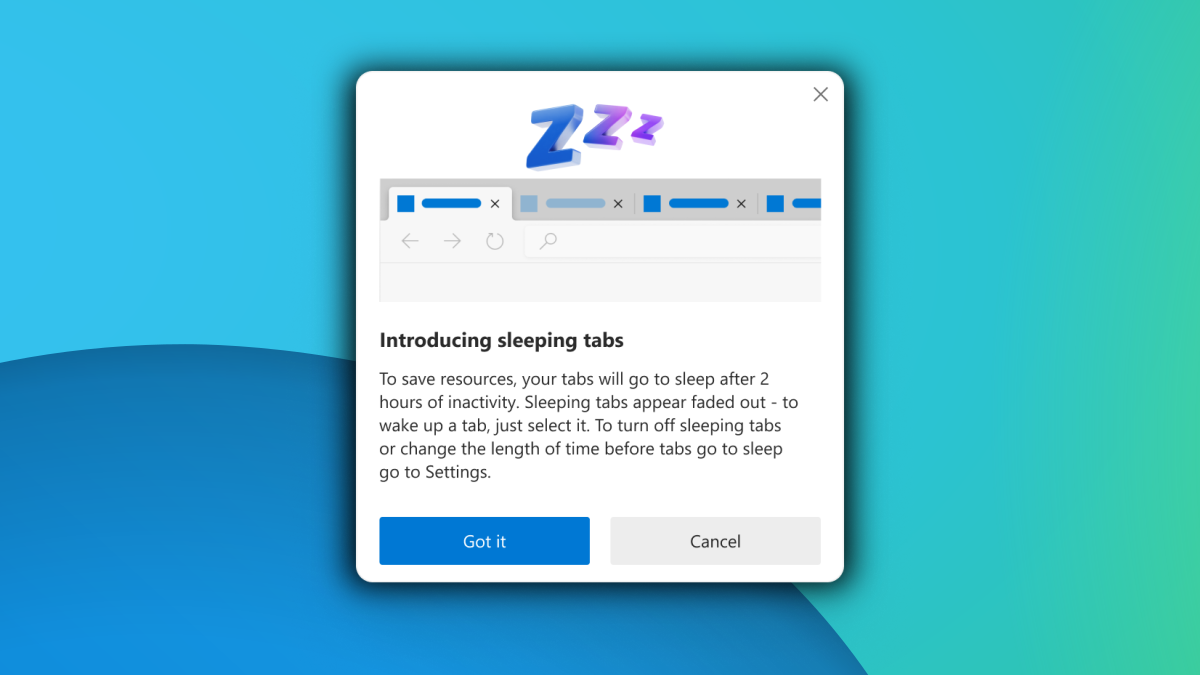 Edge's sleeping tabs