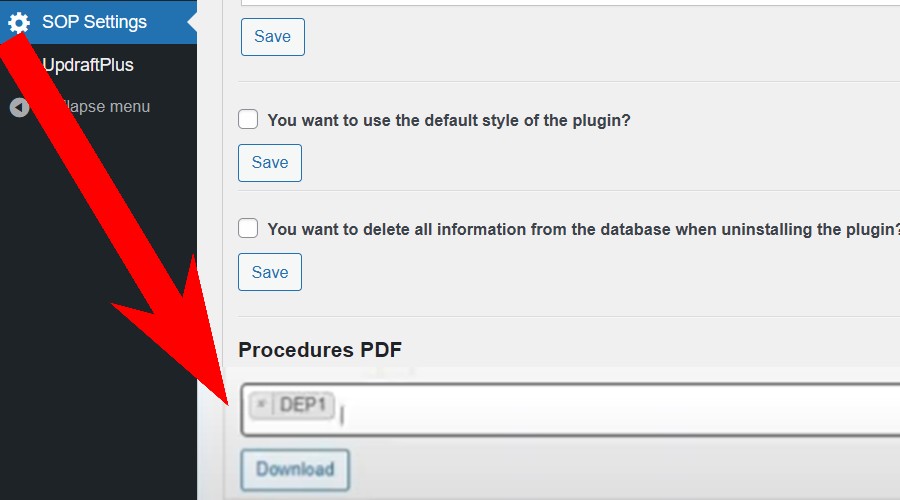 export an sop as a pdf