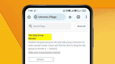 tab strip group re-order, chrome on android