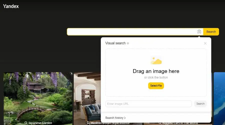 Yandex Visual Search