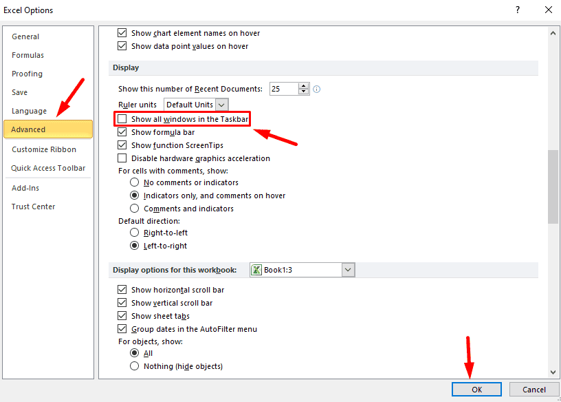 Uncheck Show all windows in the Taskbar