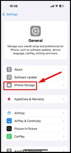 iPhone Storage