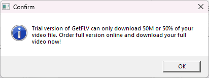 GEtFLV free trial error