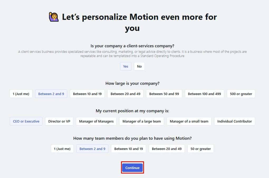 Personalize Motion