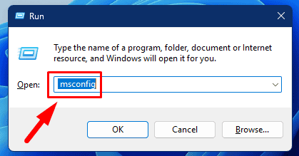 Type msconfig