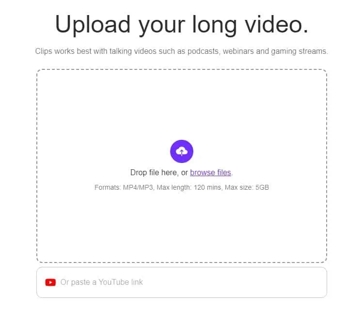 Upload your long video
