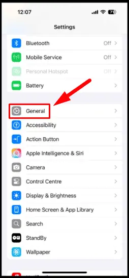 General settings