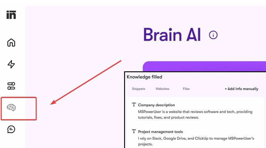 Add more to Brain AI