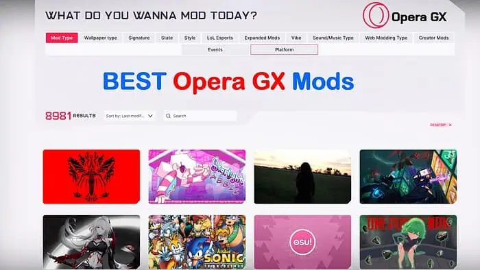 Best Opera GX Mods