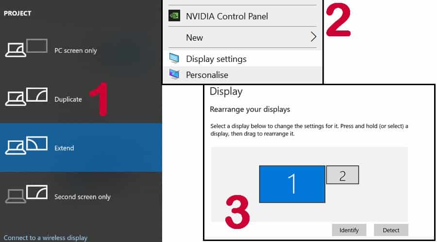 Configure display settings when no displaylink enabled display detected