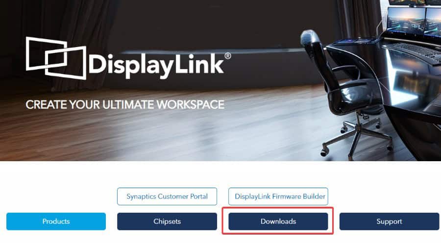 Download DisplayLink software