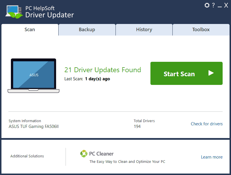 pc helpsoft driver updater