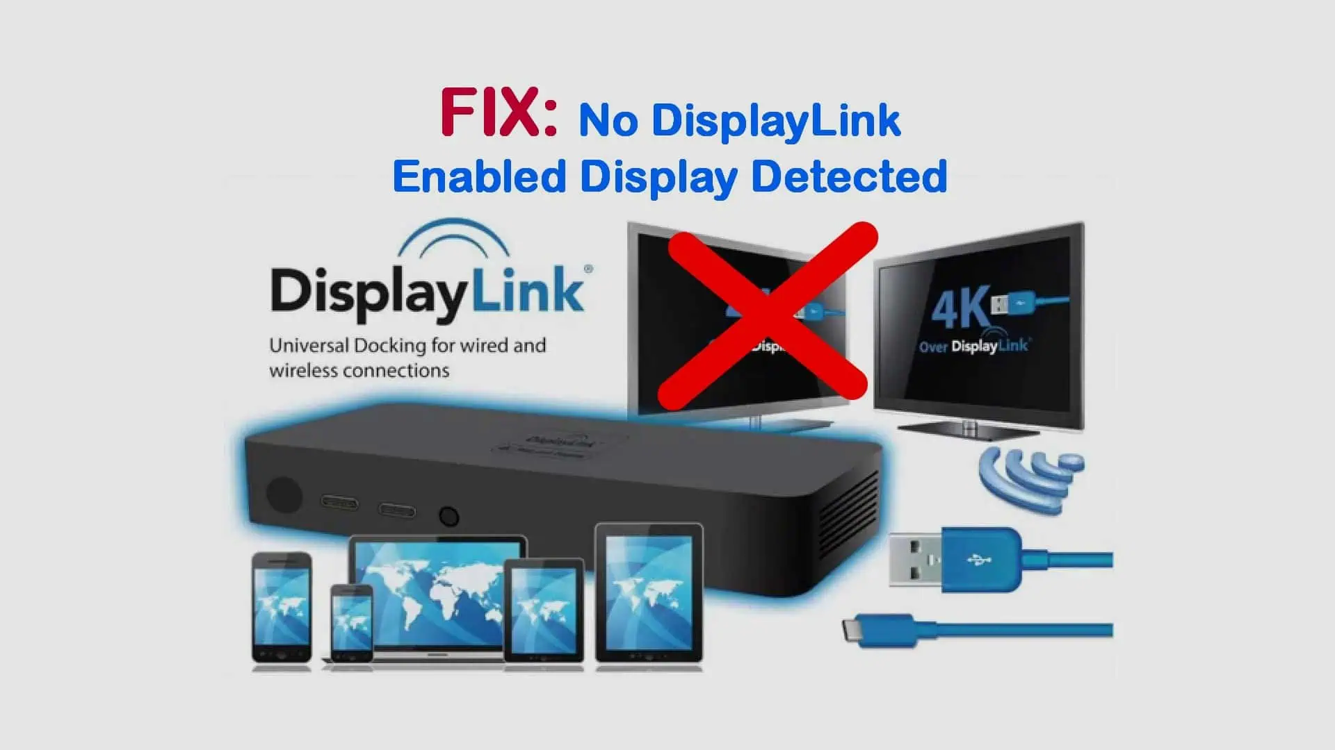 No DisplayLink Enabled Display Detected