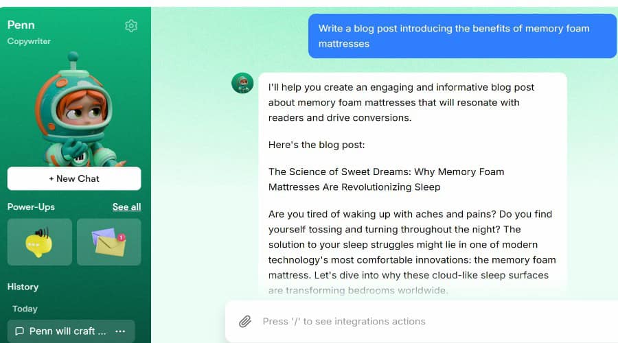 Penn copywriting AI assistant