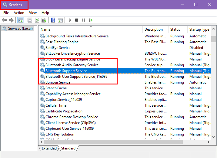 services bluetooth modules