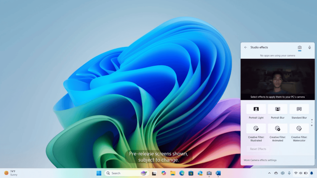 Windows Studio Effects