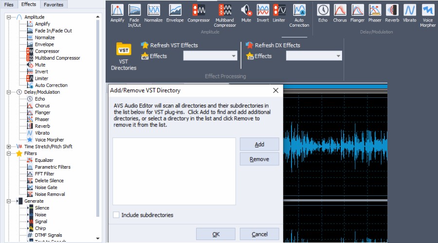 AVS Audio Editor - Effects and Filters