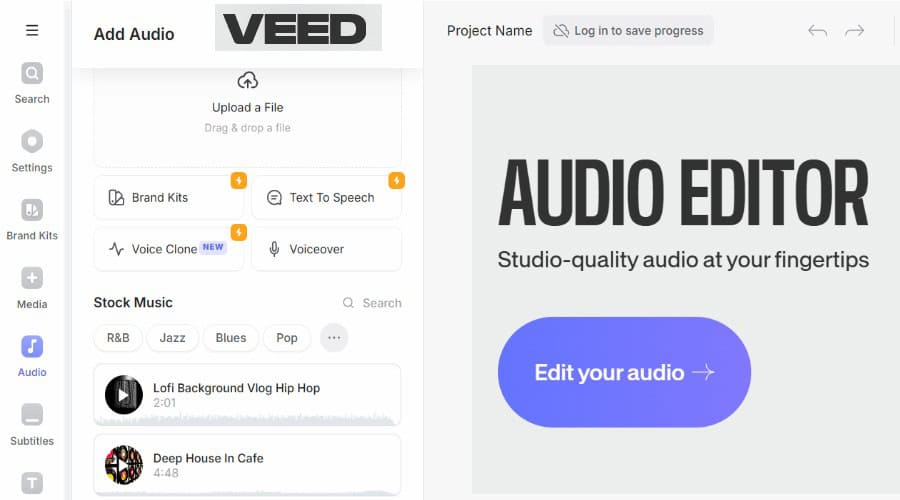 Veed Audio Editor