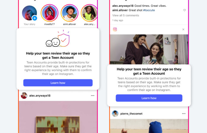 Instagram Teen protection tools using AI