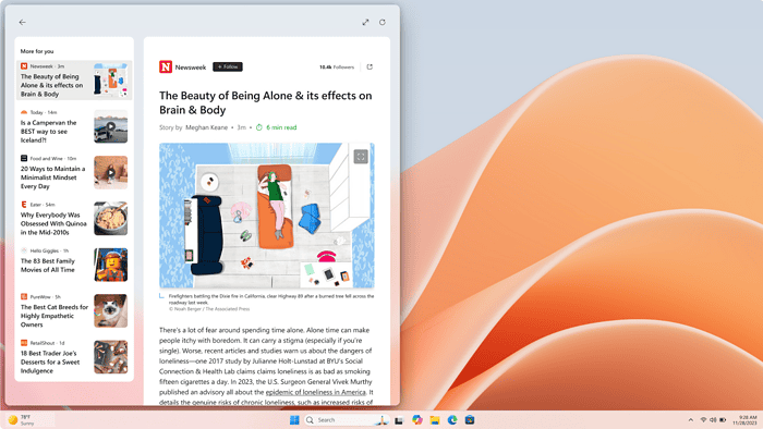 Microsoft Windows 11 is improving the Widgets Board with useful features.