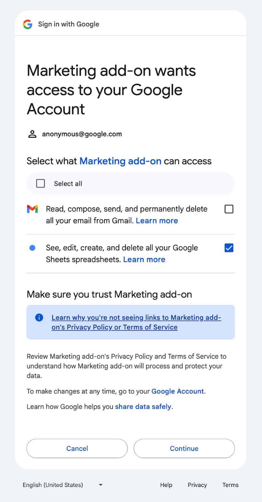 Google Workspace Introduces Granular OAuth Consent for HTTP Add-ons