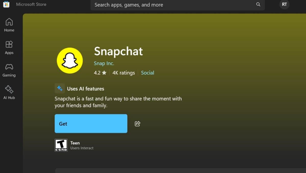 download snapchat on pc